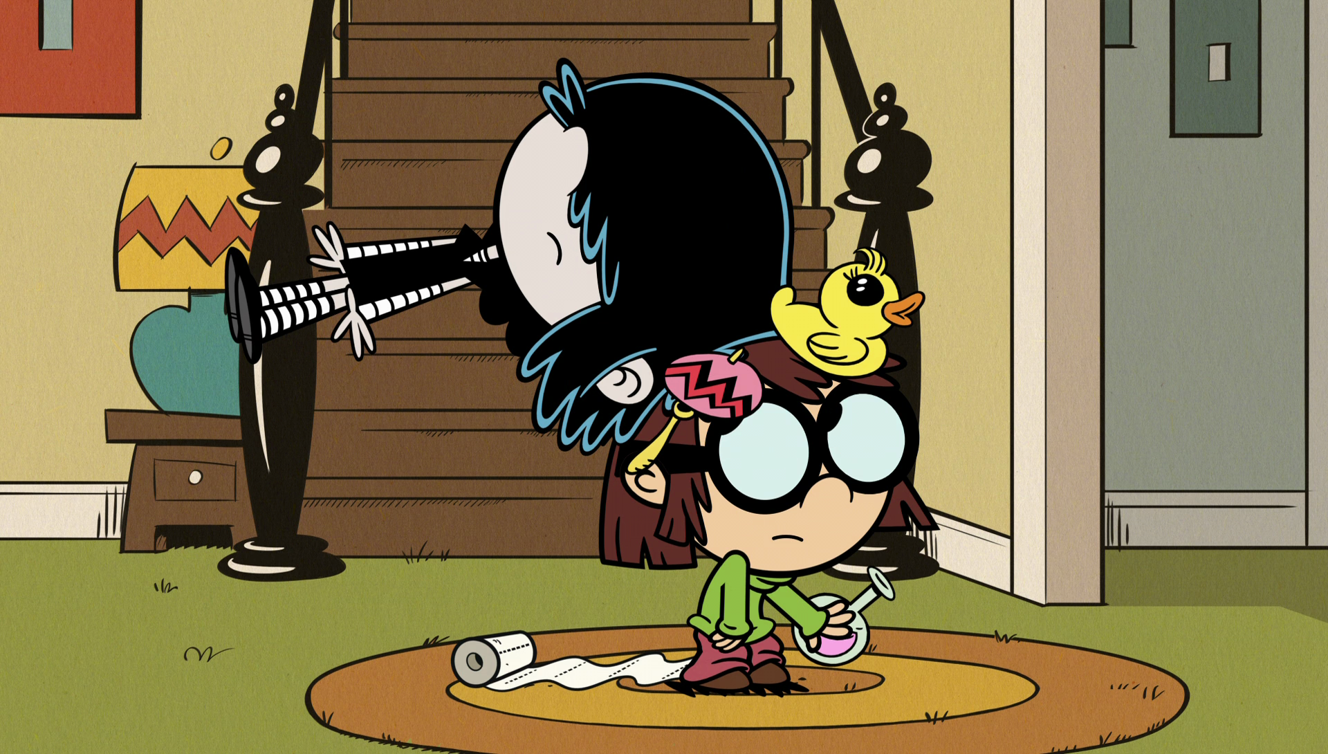 Image S2e15b Lucy Glued On Lisapng The Loud House Encyclopedia Fandom Powered By Wikia