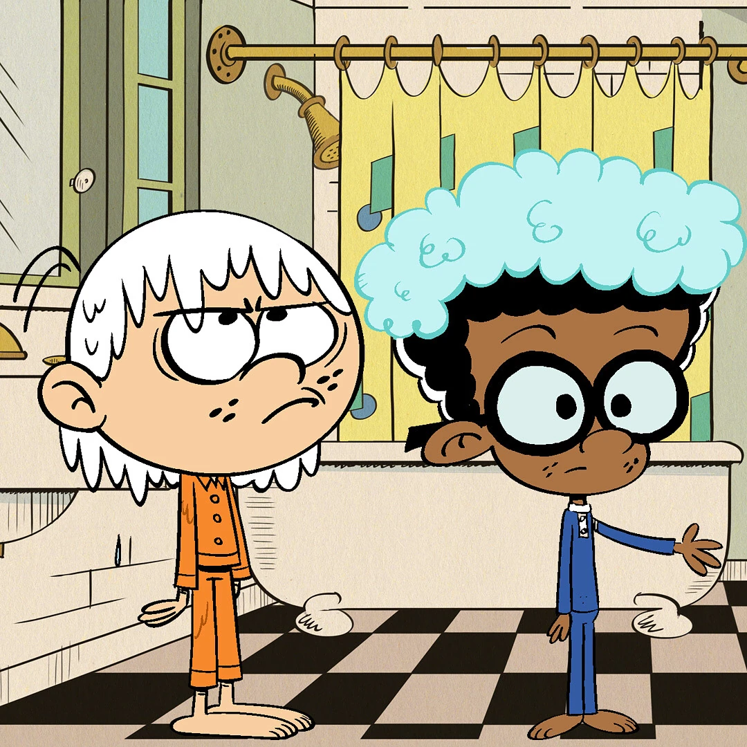 Image Lincoln and Clyde in their PJs.jpg The Loud House