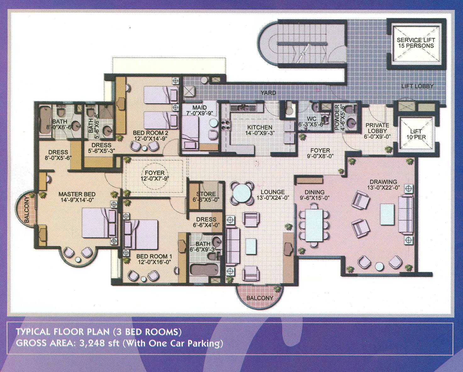 Image Floor Plans  For Apartments 3  Bedroom  And Luxury  