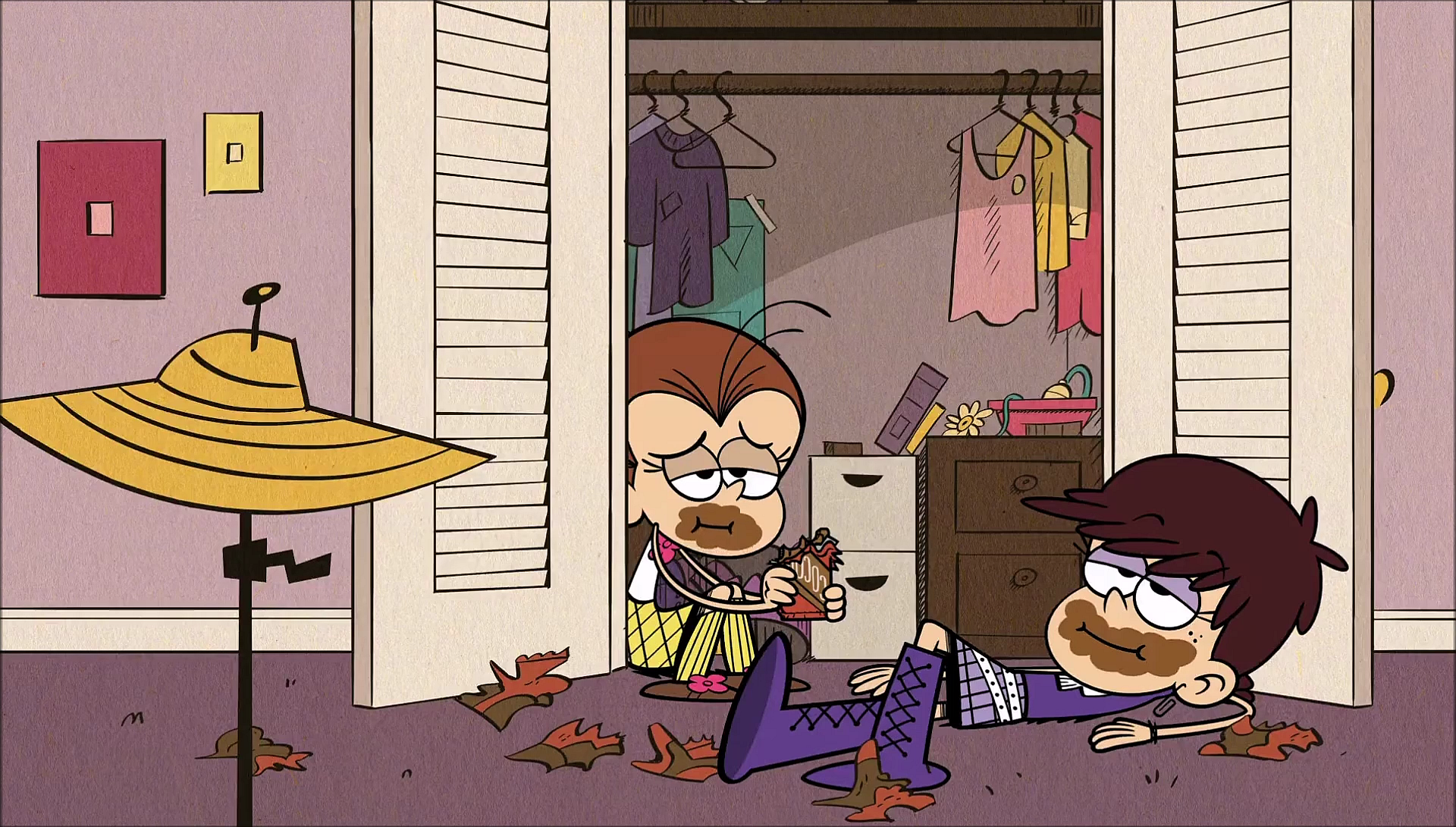 Image  S1E19A Luan Luna eating chocolate.png  The Loud House