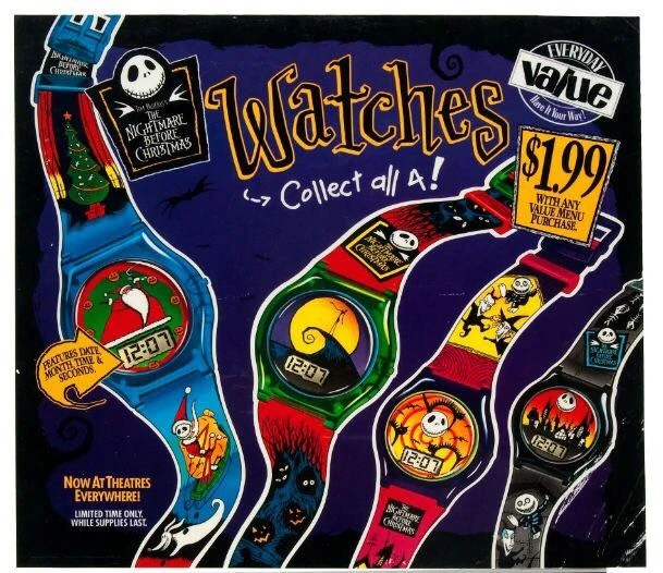 Nightmare Before Christmas Burger King Watches The Nightmare Before