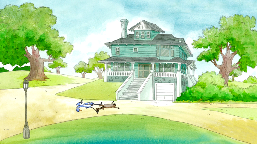 Image - S5E12.395 Mordecai and Rigby Back at the House.PNG | Regular