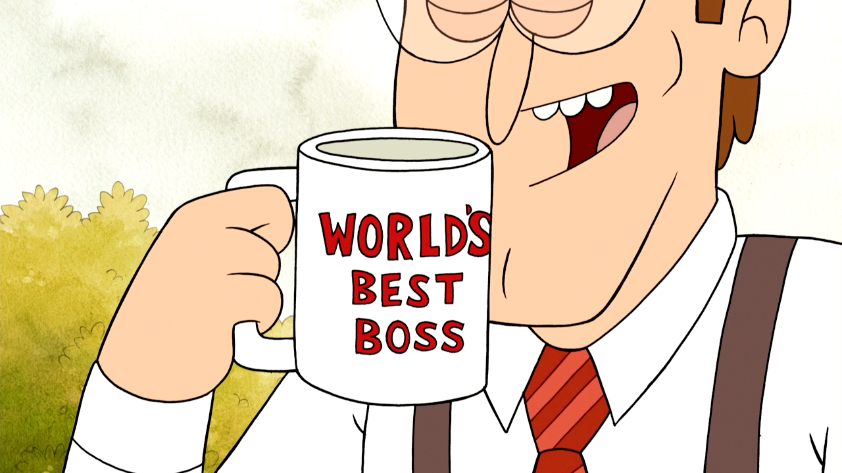 Image - S4E33.129 Doug McFarland Holding the World's Best Boss Mug.png...