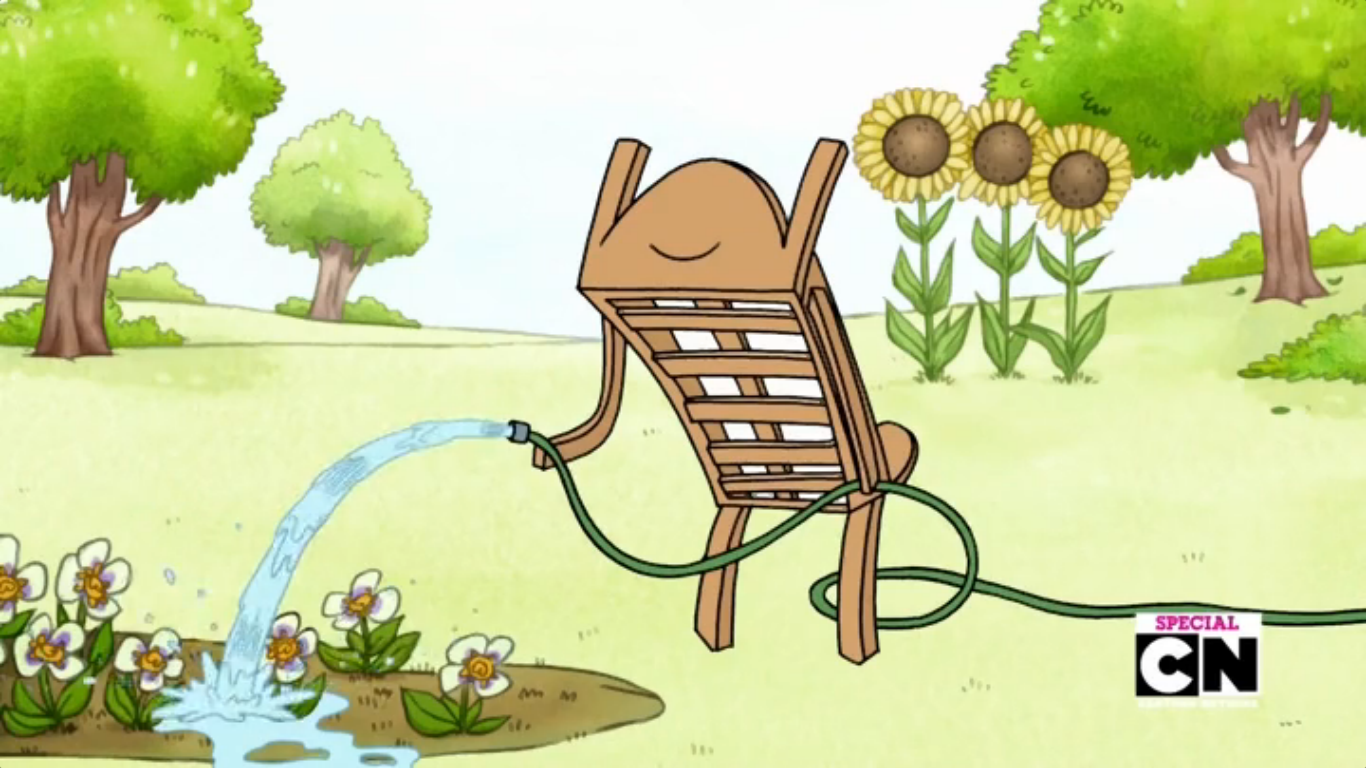 Image - S5e8 johnny watering flowers.png | Regular Show ...