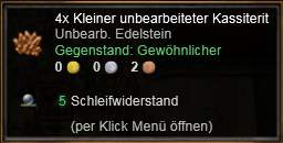 Kleiner unbearbeiteter Kassiterit