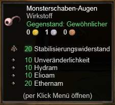 Monsterschaben-Augen