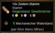 Zedern-Stamm