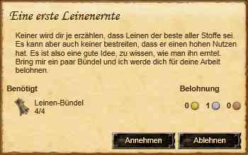 Eine erste Leinenernte