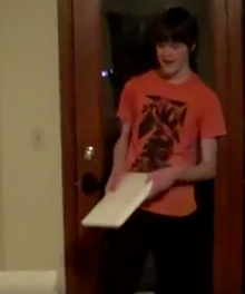 Scott disposing of the mysterious laptop