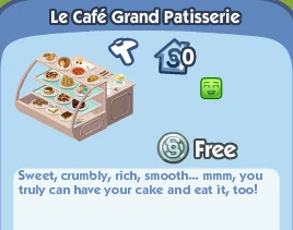Le Cafe Grande Patisserie The Sims Social Wiki Fandom