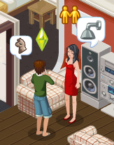 Two Sims Talking