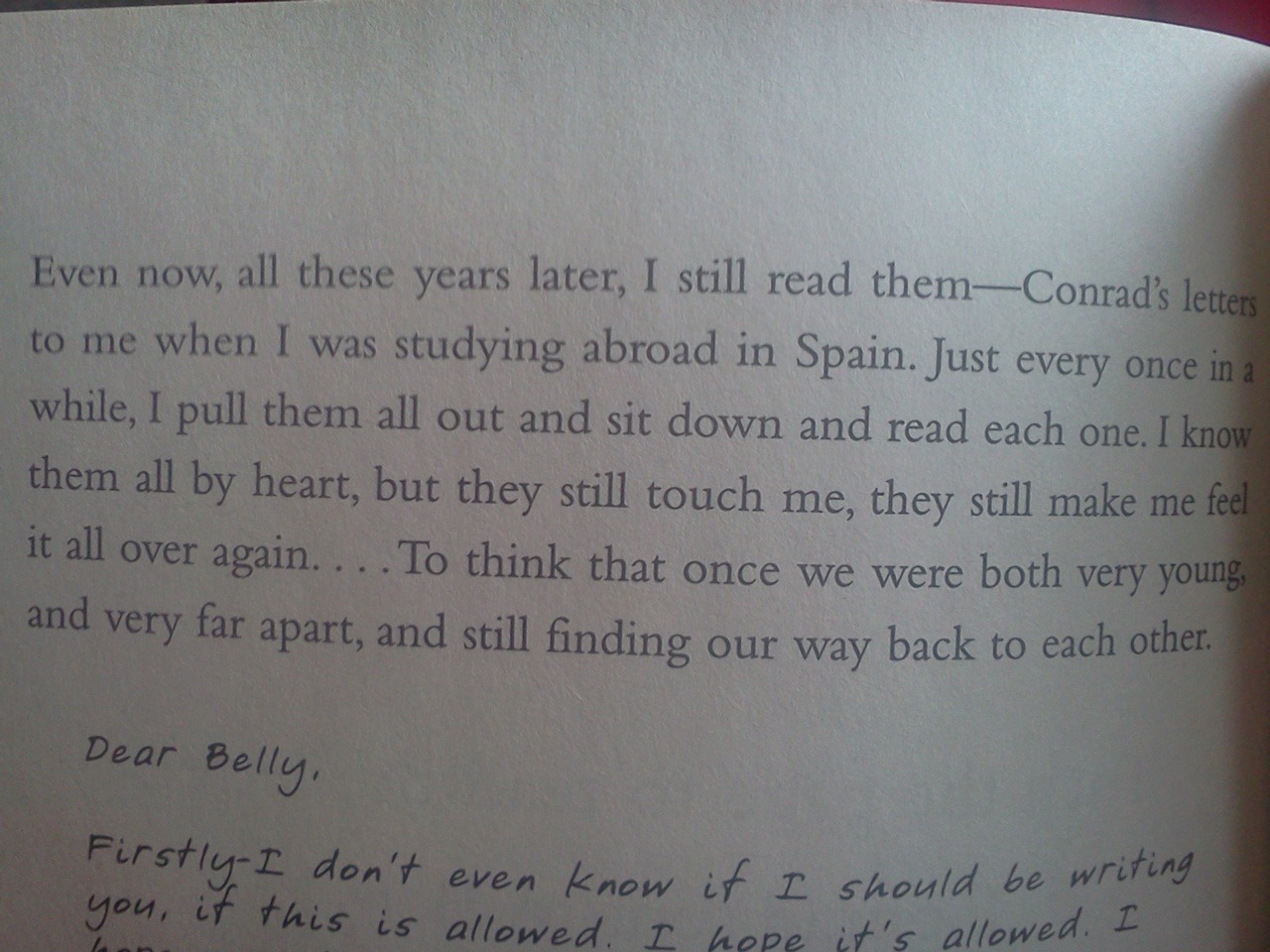 belly conrad relationship the summer i turned pretty love letter to boyfriend
