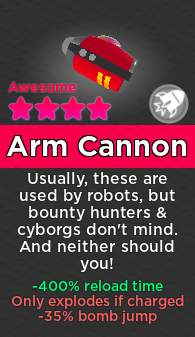 Arm Cannon Super Doomspire Wiki Fandom - the arm cannon roblox