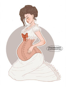 Pregnant victorian woman by lataupinette d5lvyi6-pre