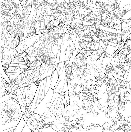 Download Image - TOG Coloring Book - Celaena at Nehemia's grave.jpg ...