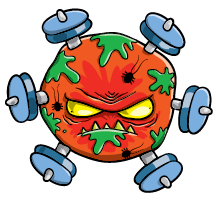 TPS7 sports germs Dirty Dumbells