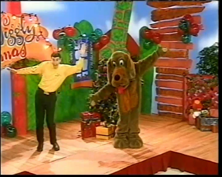 Wags is Bouncing Around the Christmas Tree The Wiggly Nostalgic Years