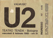 U2 ticket 1985
