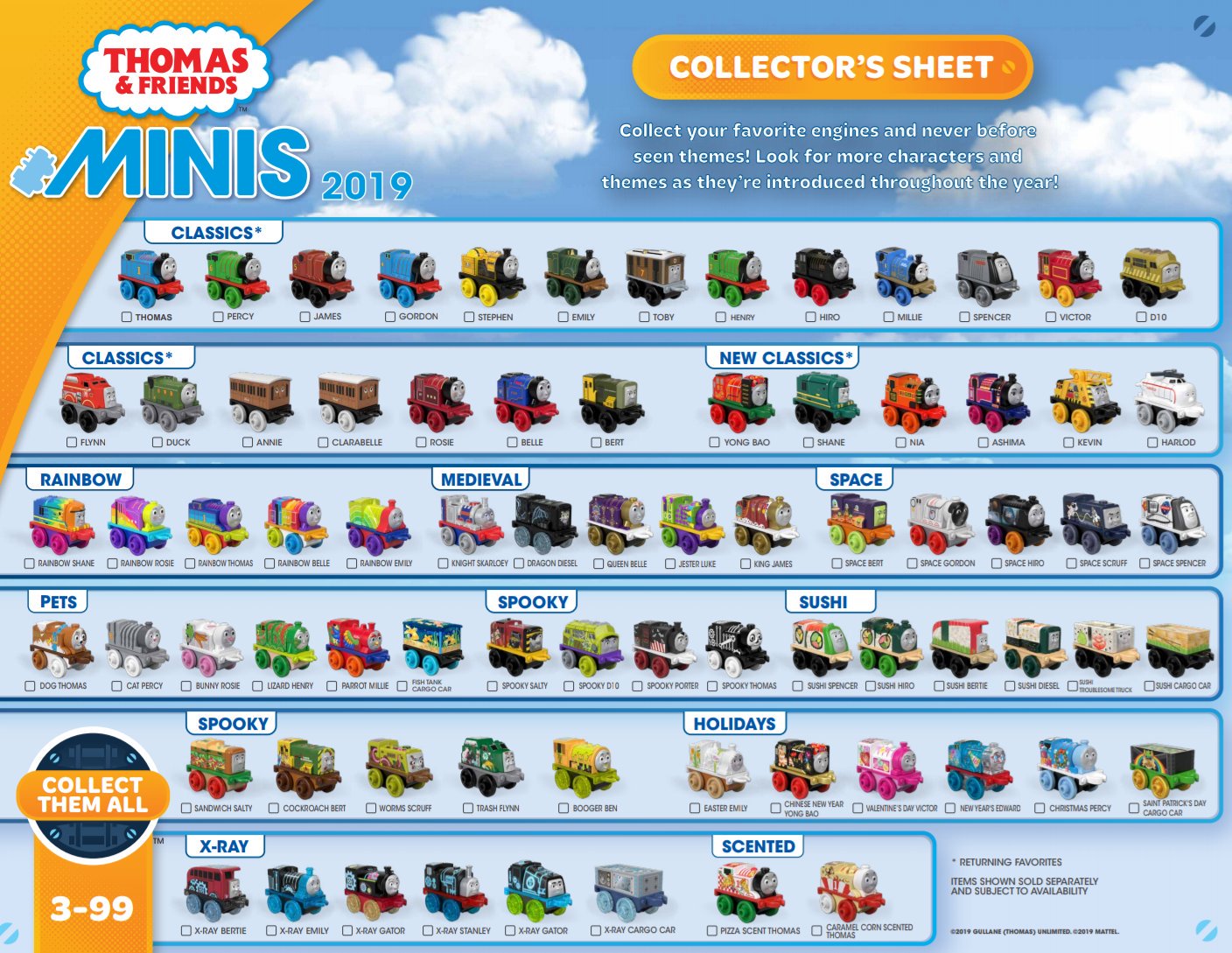 thomas the tank engine trains list