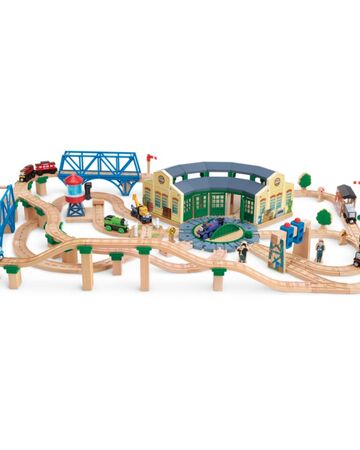 thomas wooden railway tidmouth sheds deluxe set