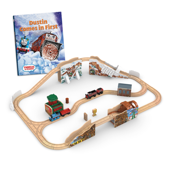 dustin comes in first train set