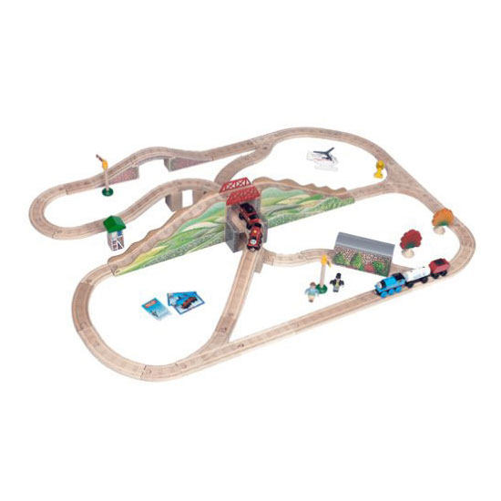 thomas wooden railway mountain tunnel set