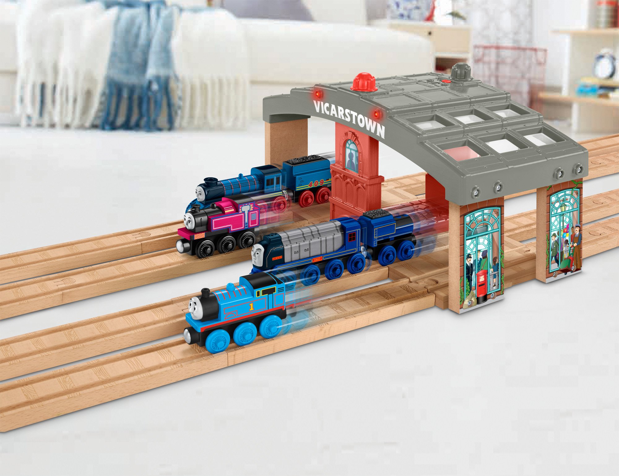 thomas wooden train station