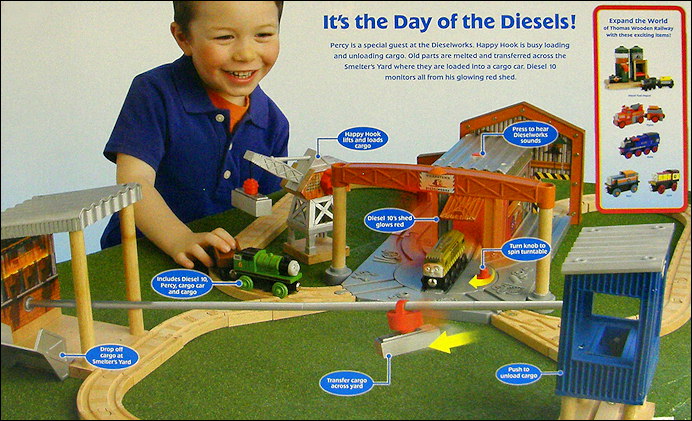 image percyatthedieselworksbackofbox jpg thomas wood wikia percy at the diesel works set