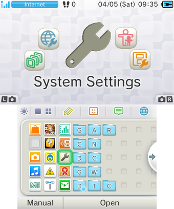 nintendo system settings electronic manual