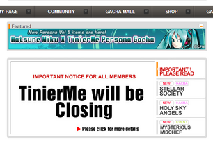 TinierMe will be Closing
