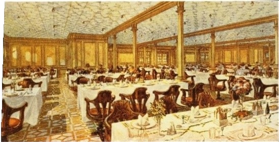 second class dining room titanic