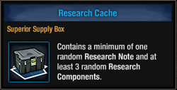 Research Cache box