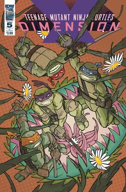 TMNT- Dimension X -5 Alternate Cover by Craig Rousseau