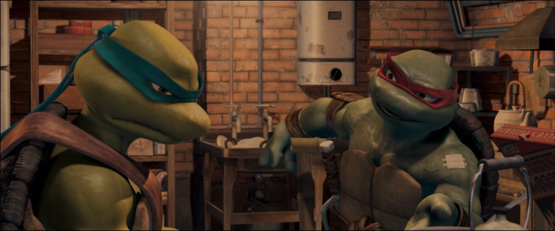 Tmnt 2007 Leonardo Vs Raphael