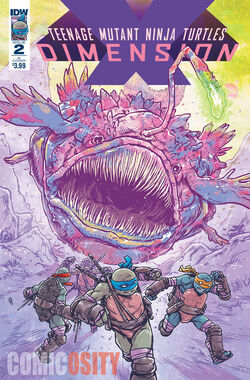TMNT- Dimension X -2 Alternate Cover by Michael Dialynas