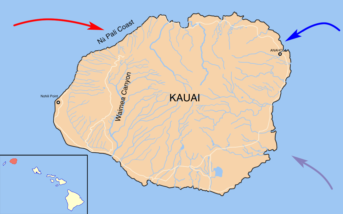 image hawaiiinvasion kauai map png toaru majutsu no index wiki kauai size