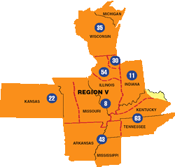 Region V map