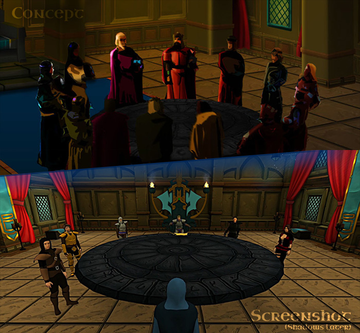 Concept Art vs Pre-Alpha Screenshot