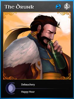 Portraitcard bluedragon drunk