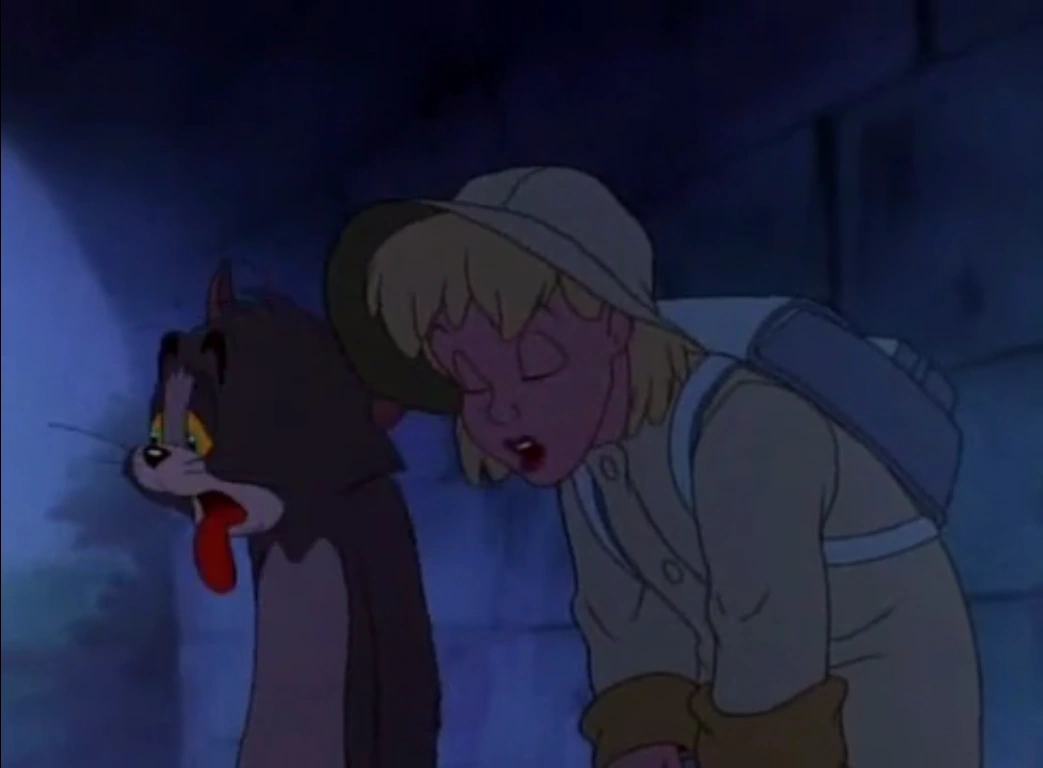 Image Tom and Jerry The Movie Tom and Robyn hiding in a bridge.png