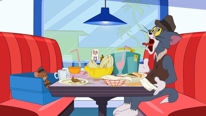 tom and jerry train set
