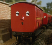 RedNarrowGaugeCoachesModel