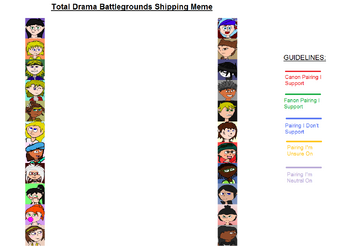 Pairings Total Drama Comeback Wiki Fandom - total drama world tour total drama roblox