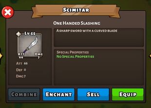 Scimitar weapon