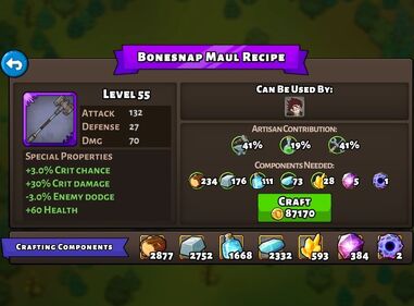 Bonesnap Maul recipe