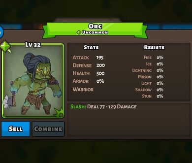 Orc Status Max