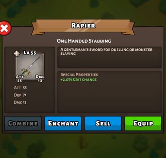 Rapier Status Max