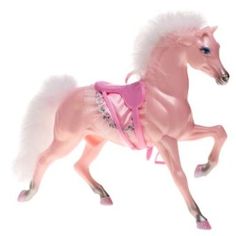 pink barbie horse