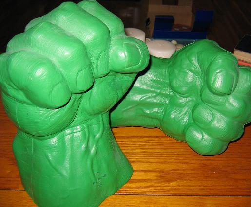 incredible hulk toy hands