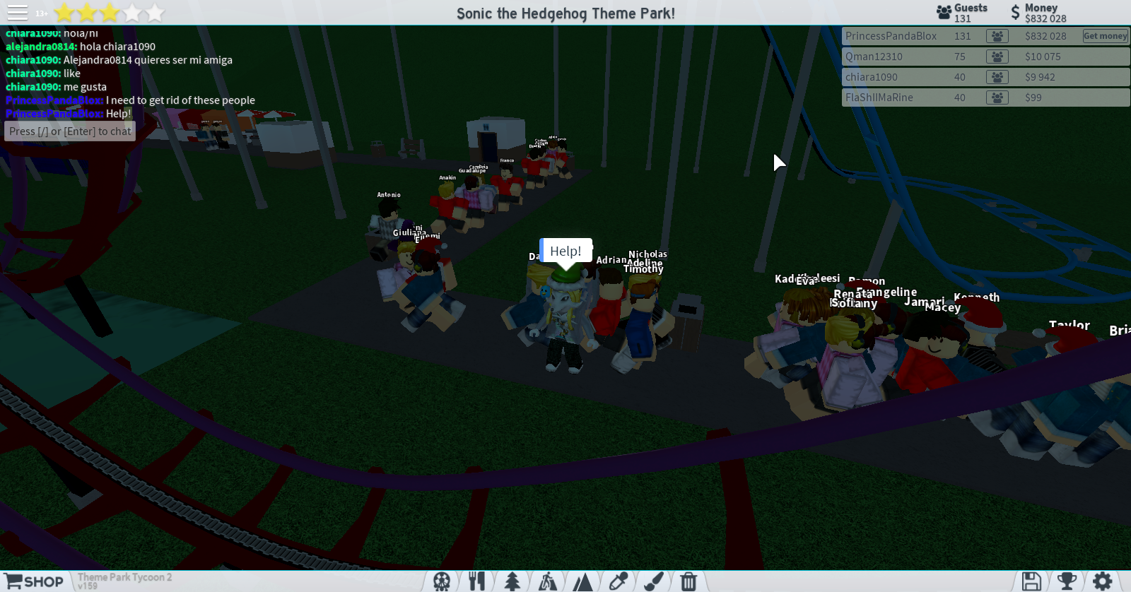 How Do I Get Rid Of These People Theme Park Tycoon 2 - how to get rid of chat in game in roblox